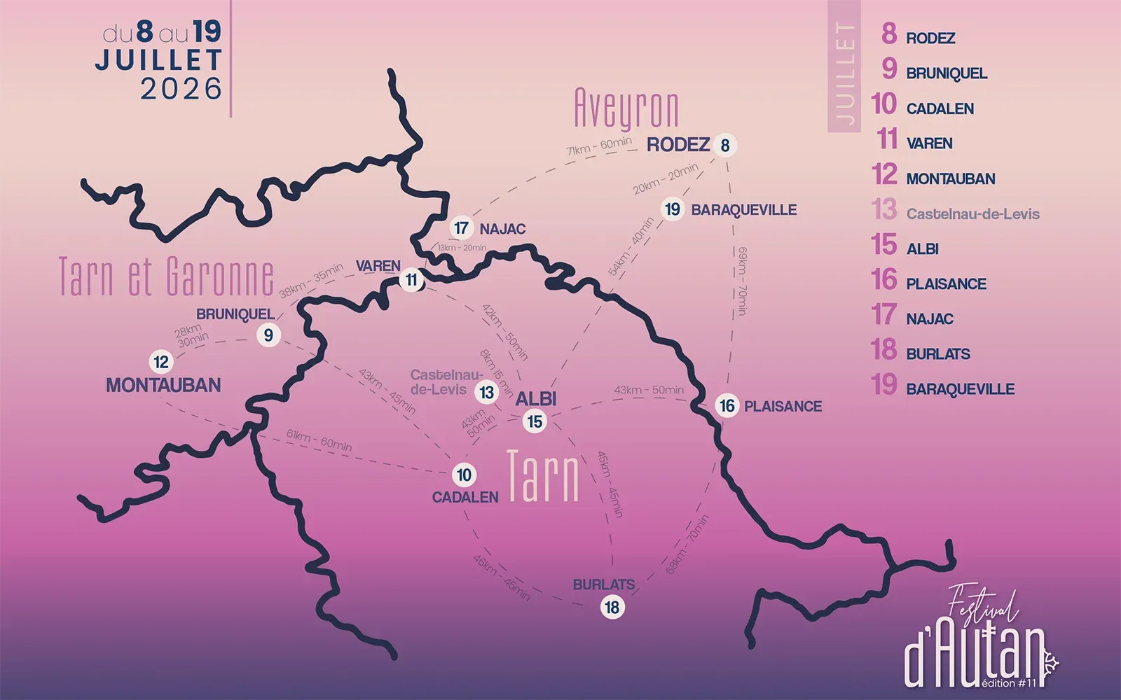 Carte de l'édition 2026